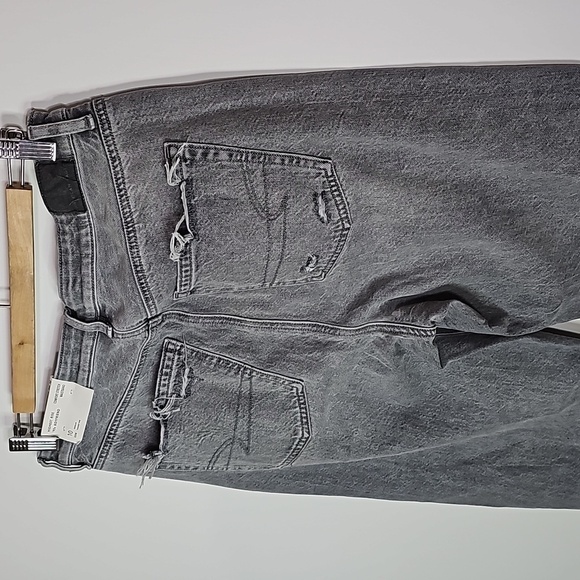 American Eagle gray size 10 comfort stretch highest rise boyfriend jeans - Picture 4 of 7